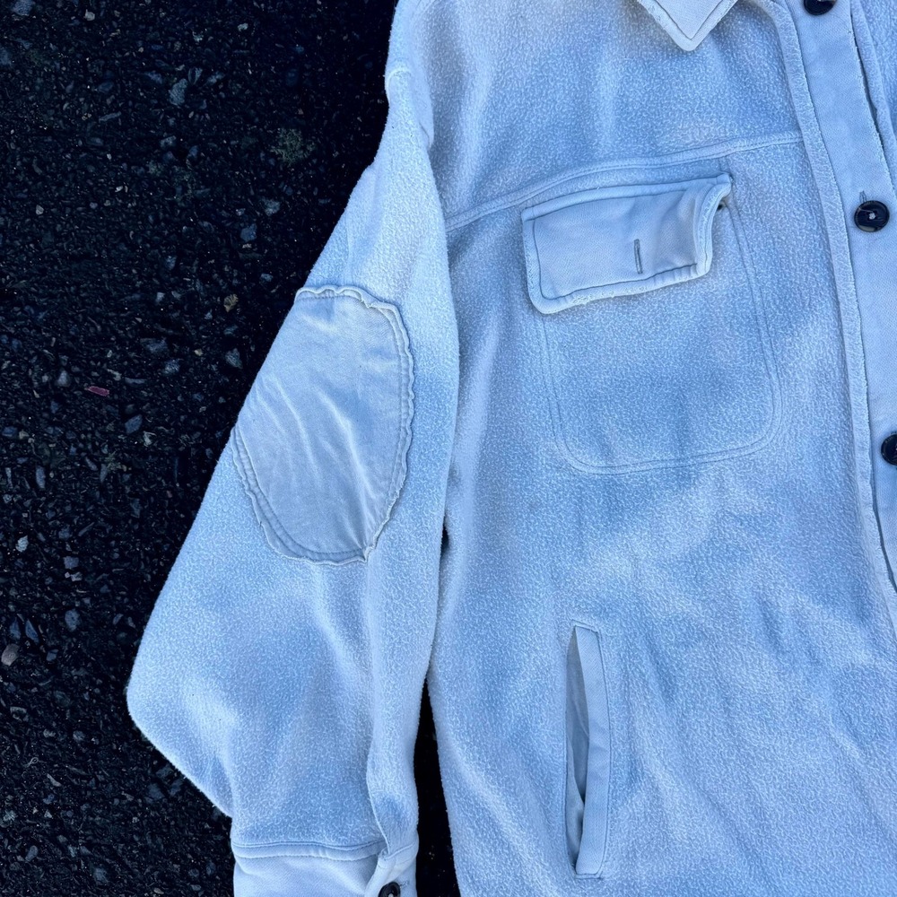 Free People Ruby Oversized Fleece Shirt Jacket Shacket Light White Cozy Sz Large - Picture 3 of 10